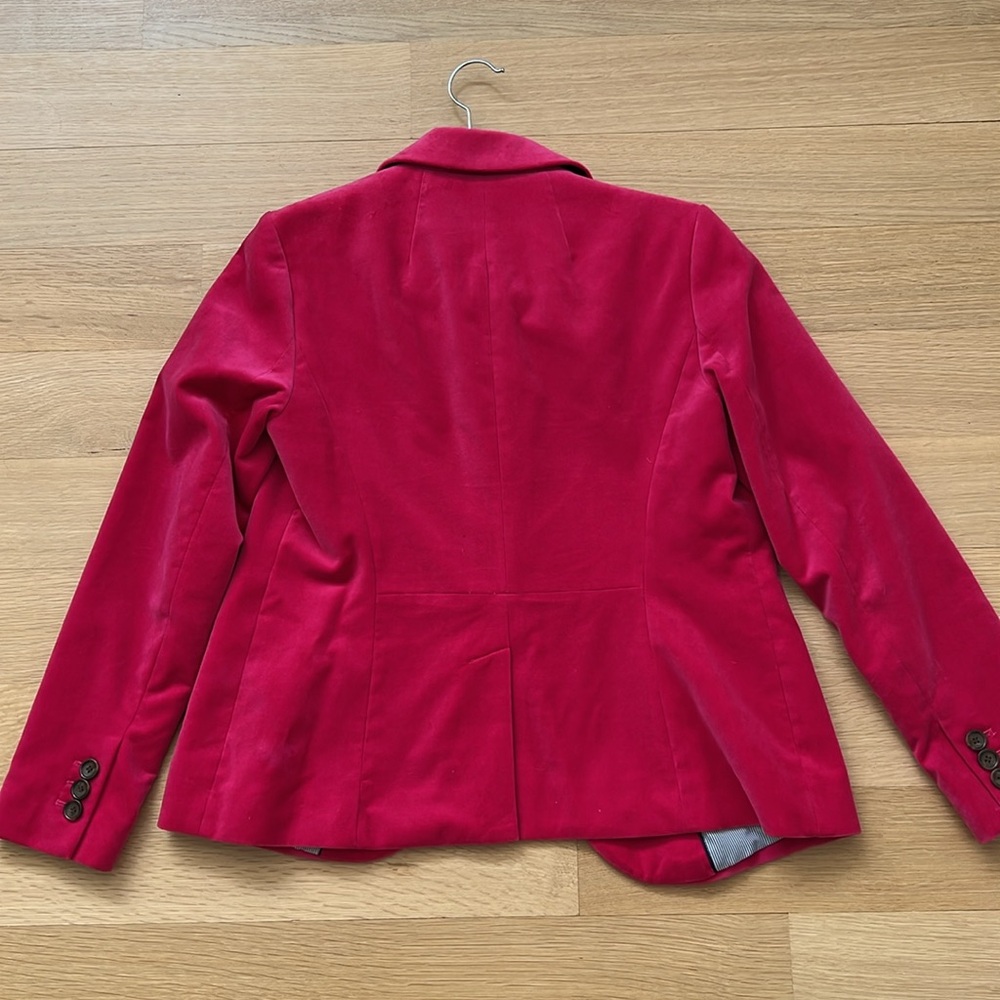 Women's Talbots Aberdeen Blazer Jacket Pink Velvet Size 4 - Picture 8 of 11